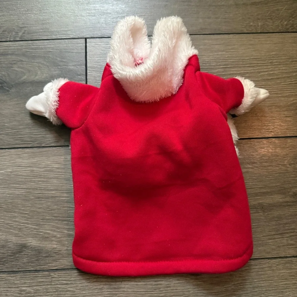 Santa Claus Dog Costume Red White Faux Fur Christmas Pet Outfit Medium